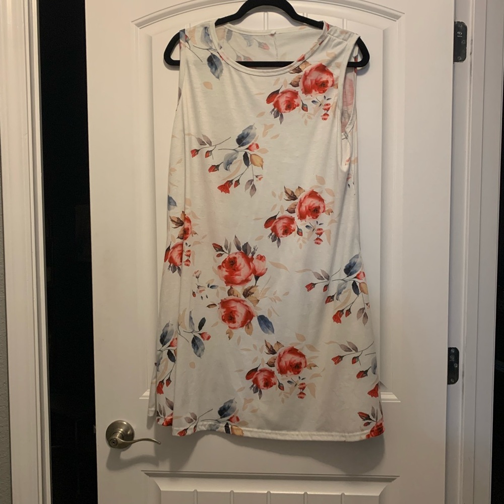 White Floral summer dress